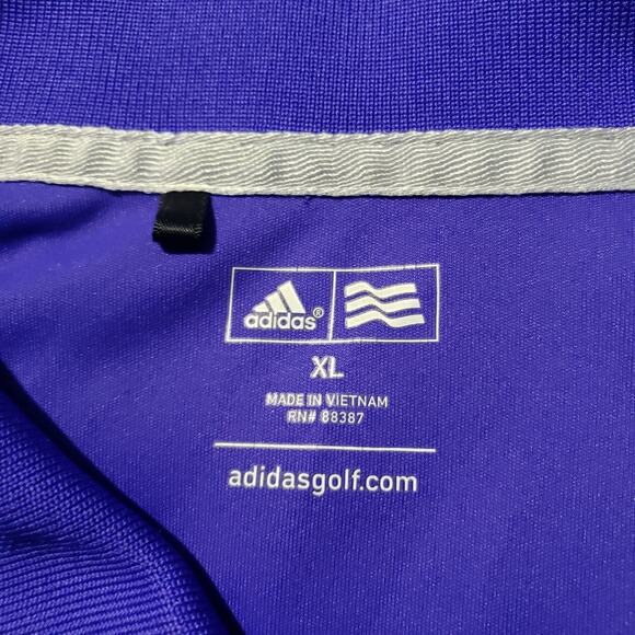 Adidas Adizero Golf Polo Men's XL Purple Short Sleeve Performance Active Shirt - Picture 7 of 9